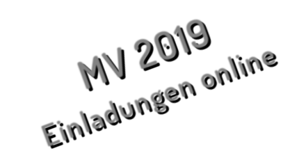 Einladungen für MV 2019 online